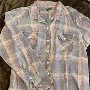 Purple plaid flannel Torrid